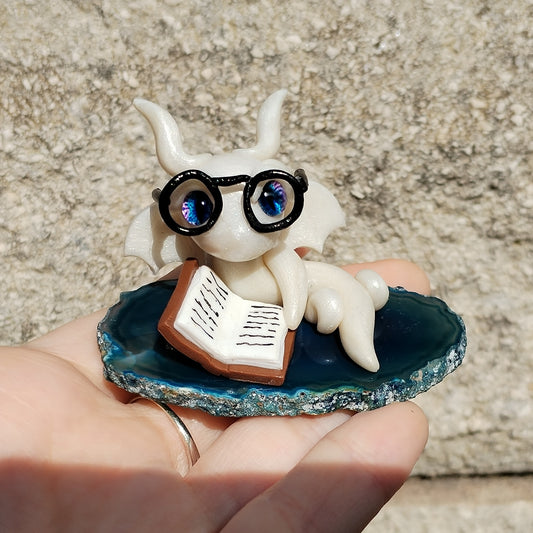 Blue Agate Crystal Dragon