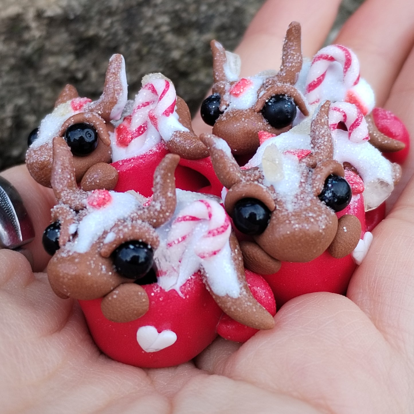 Red Howlite Hot Chocolate Crystal Dragon