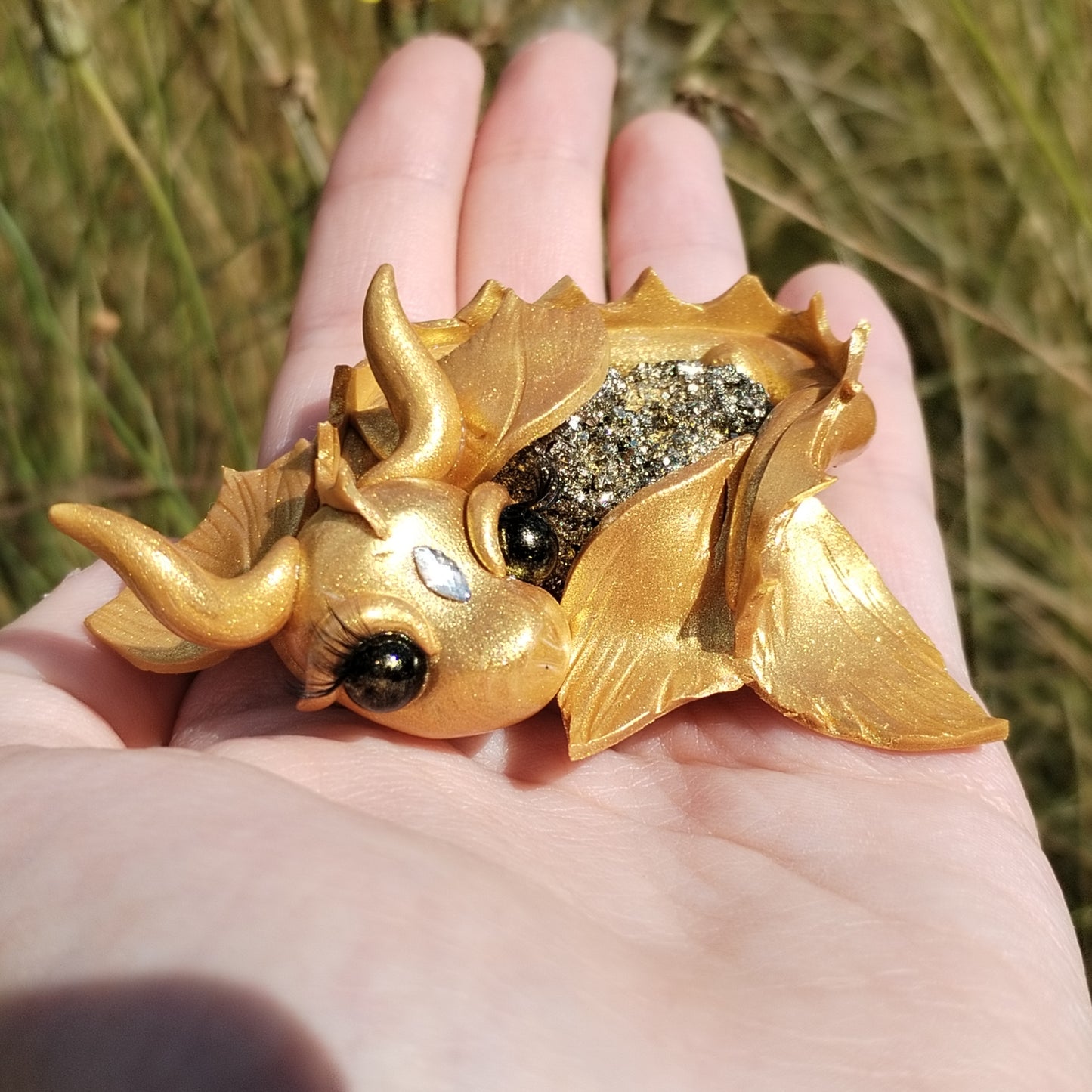 Pyrite Crystal Dragon
