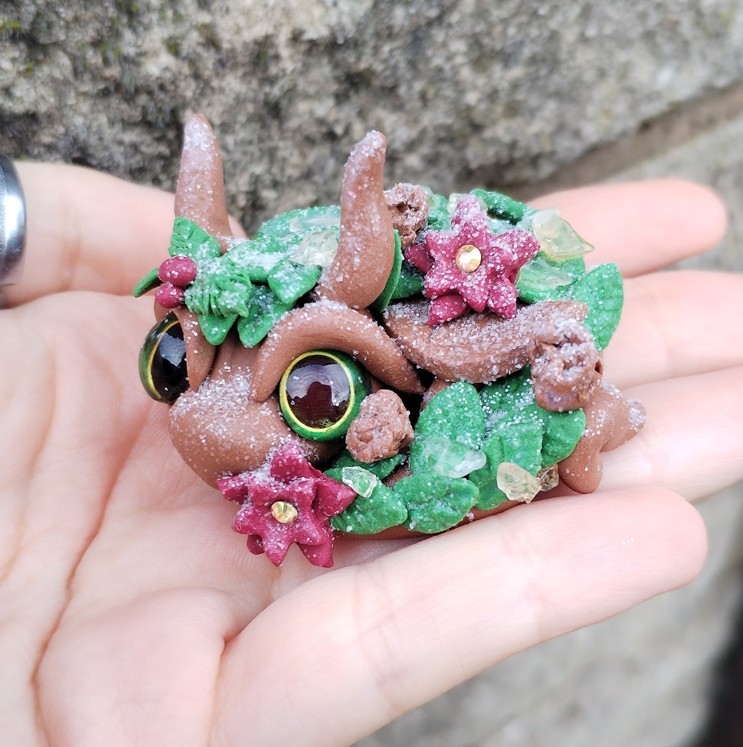 Citrine Wreath Crystal Dragon