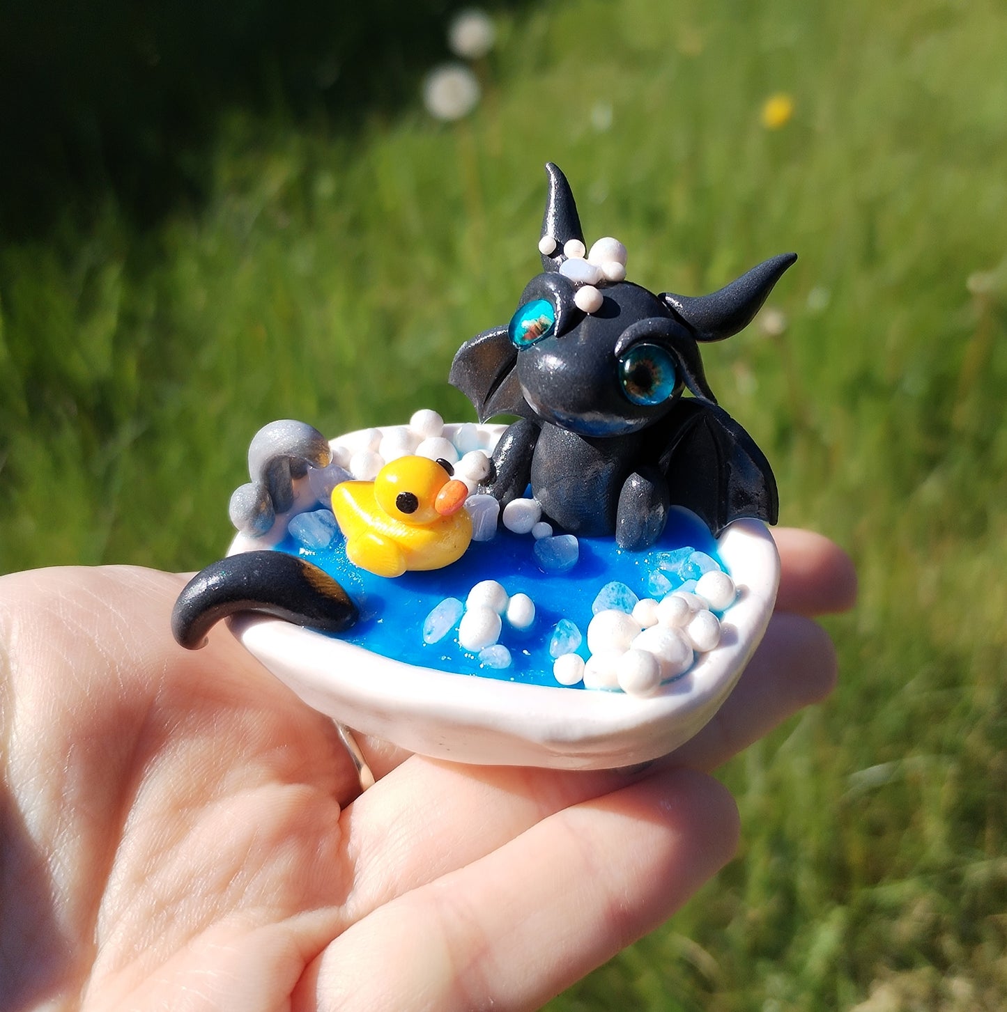 Bathtub Blue Lace Agate Crystal Dragon