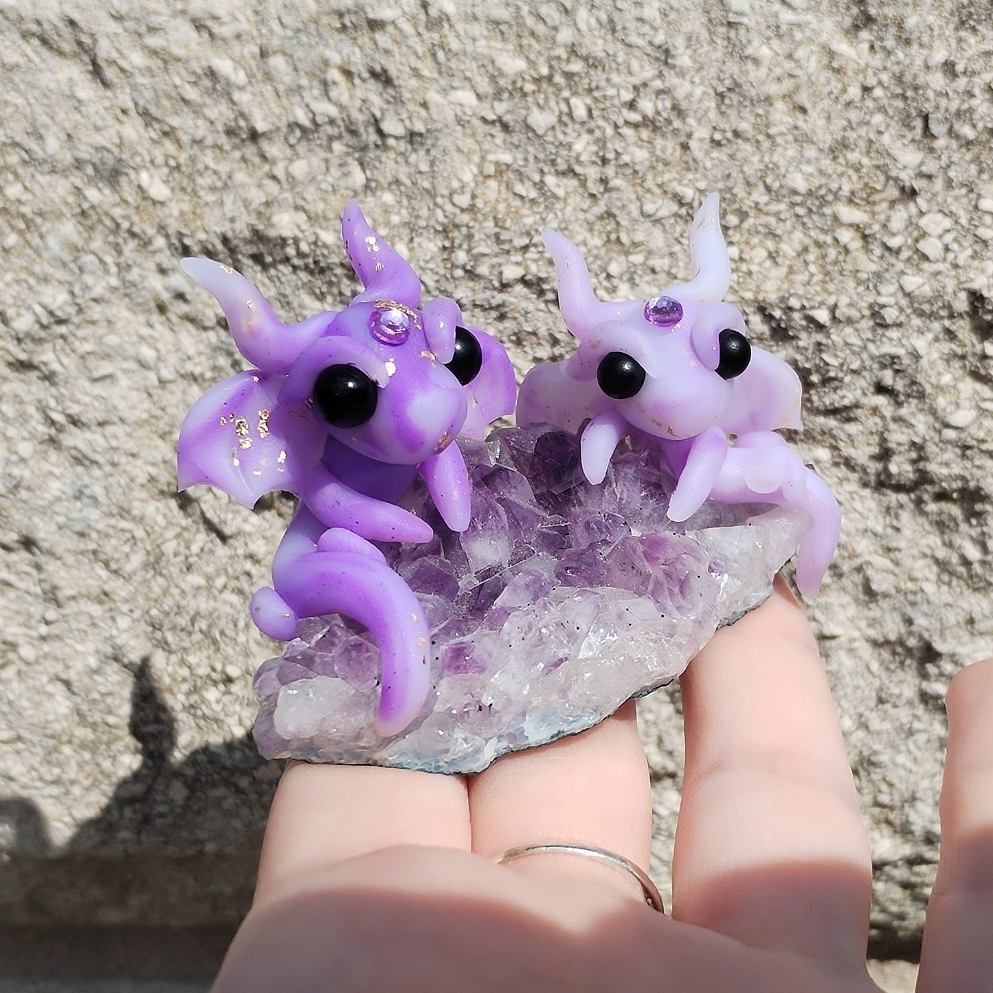 Amethyst Crystal Dragons