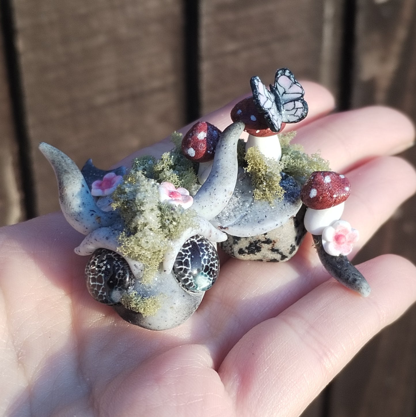 Dalmatian Jasper Woodland Theme Crystal Dragon