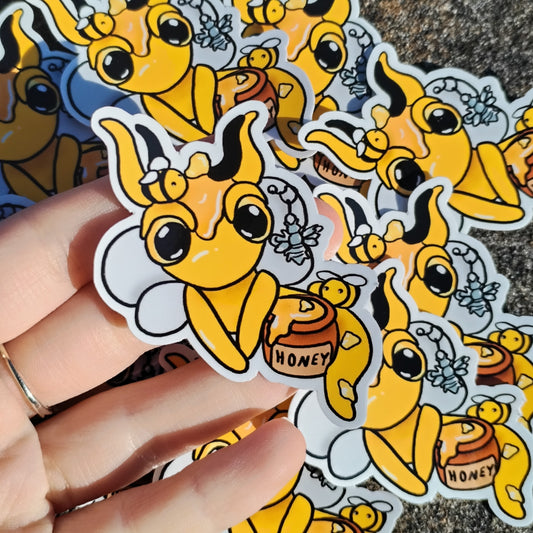 Honey Bee Crystal Dragon Sticker