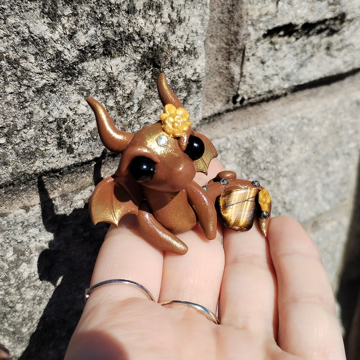 Tigers Eye Crystal Dragon