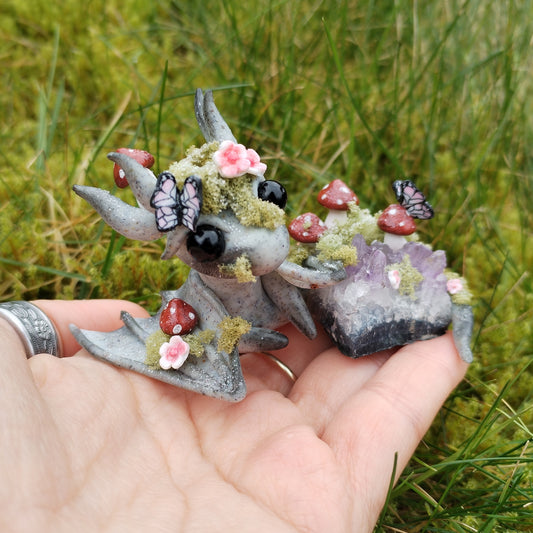 Amethyst Woodland Themed Crystal Dragon