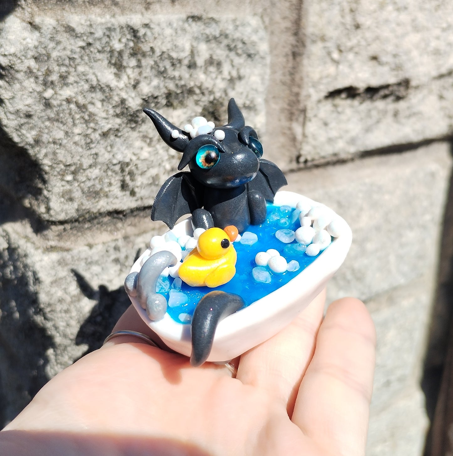 Bathtub Blue Lace Agate Crystal Dragon