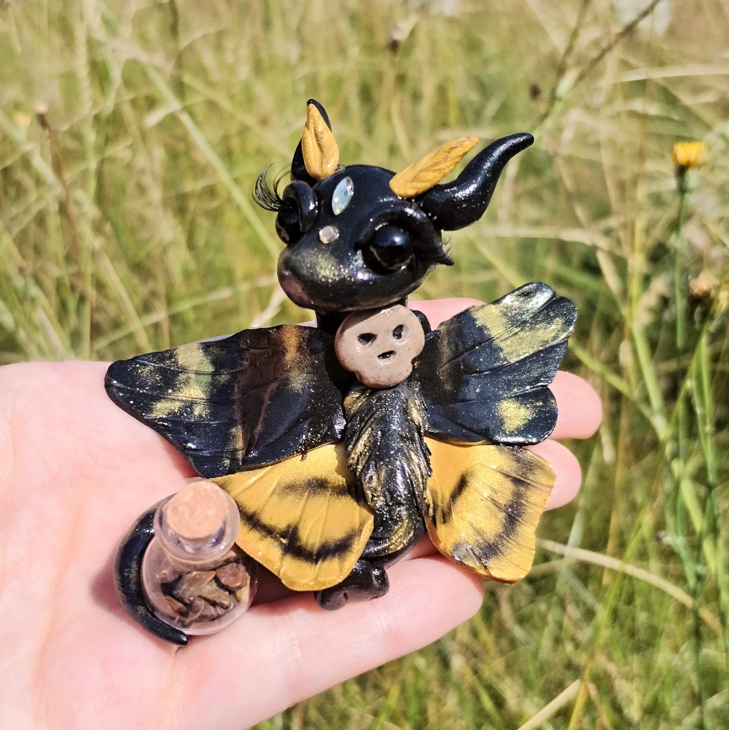 Deaths Head Moth Crystal Dragon