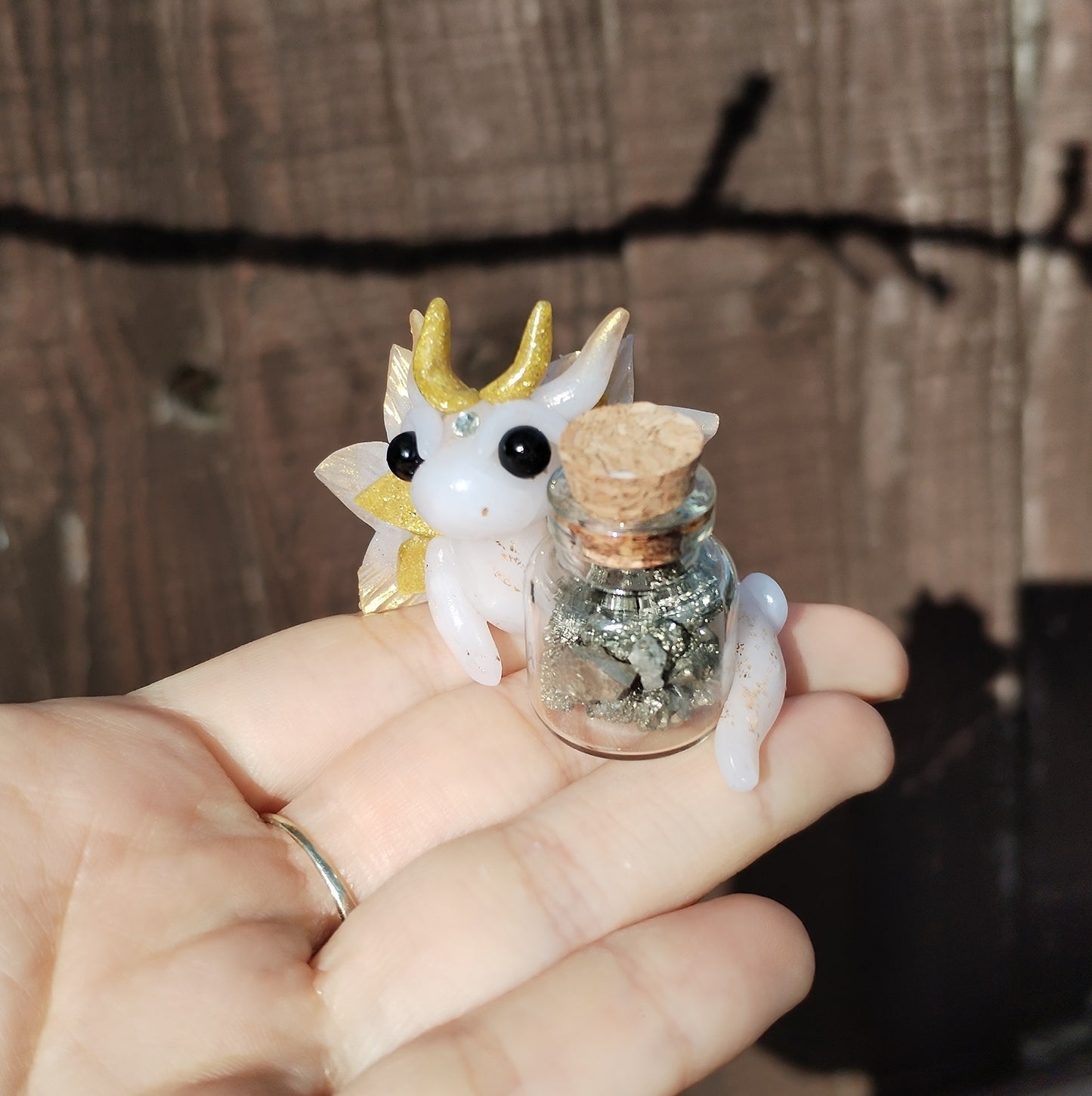 Pyrite Crystal Dragon