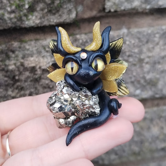 Pyrite Crystal Dragon