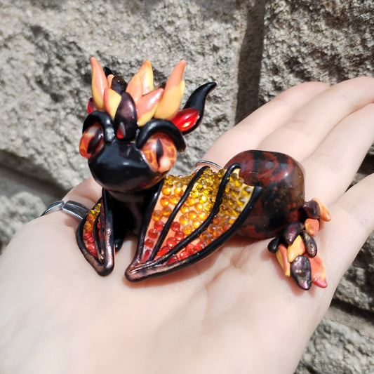Mahogany Obsidian Crystal Dragon