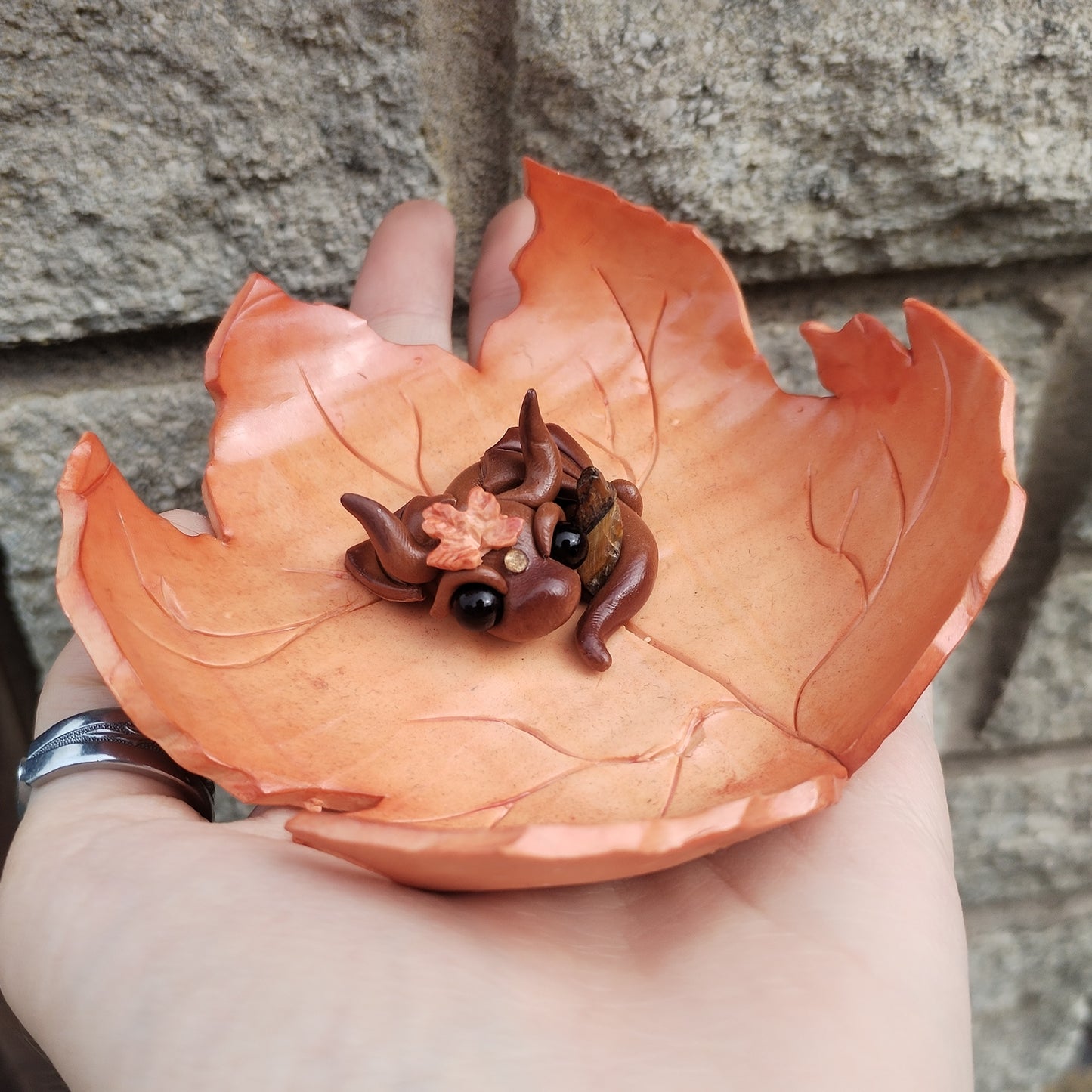 Autumn Trinket Dish Crystal Dragon
