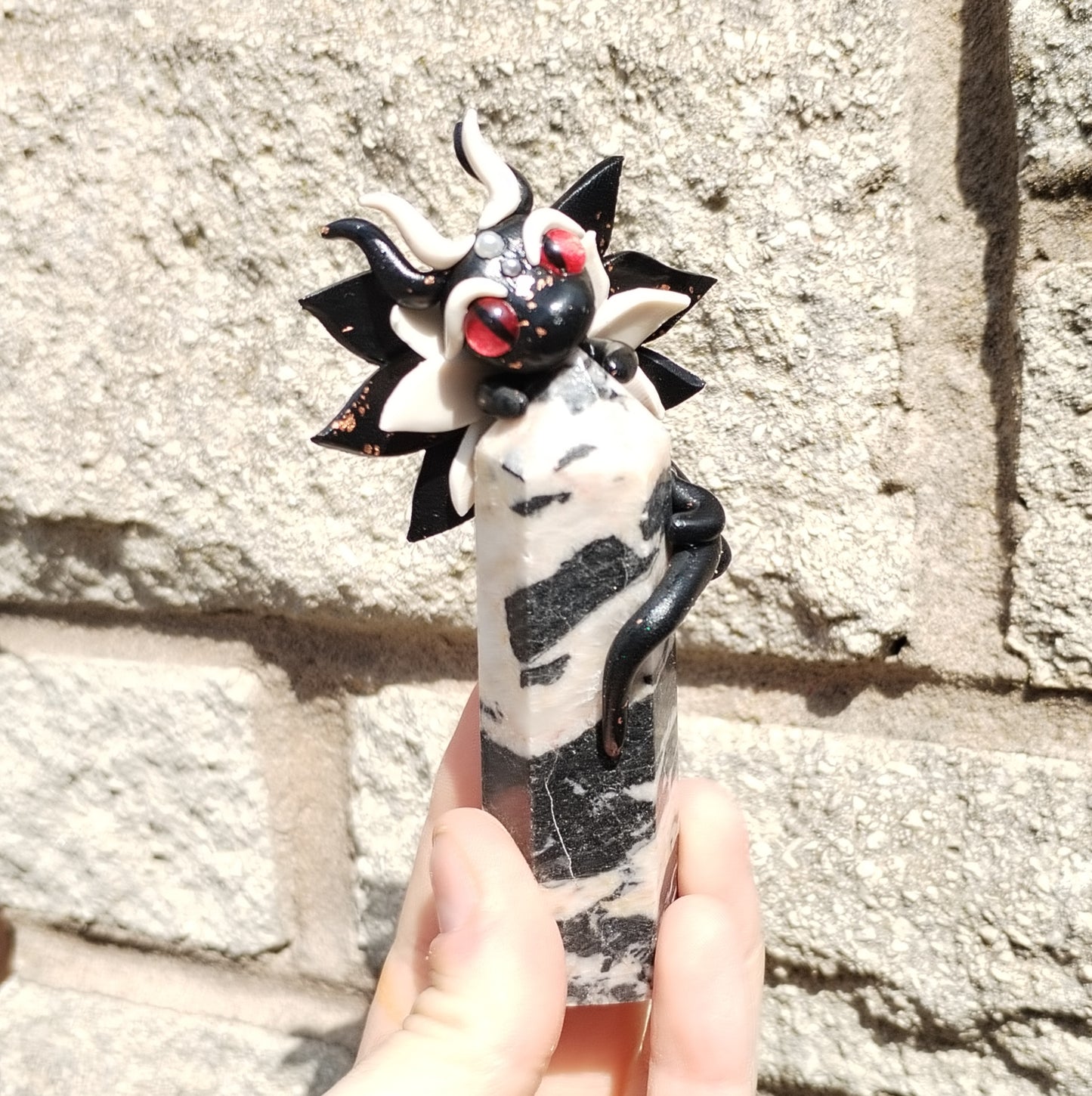 Pink Zebra Jasper Tower Fairy Crystal Dragon