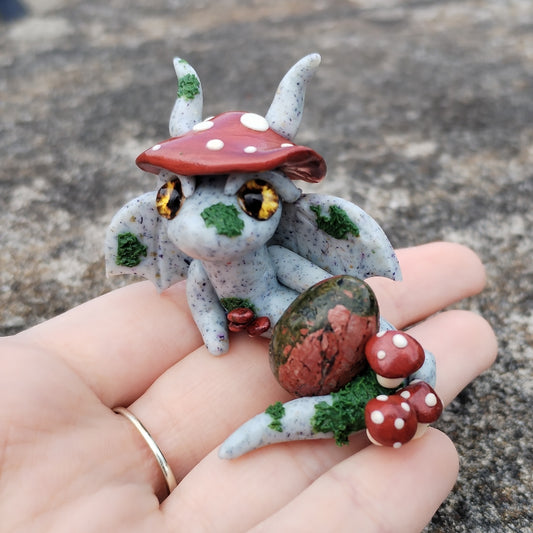 Dragon Bloodstone Mushroom Crystal Dragon