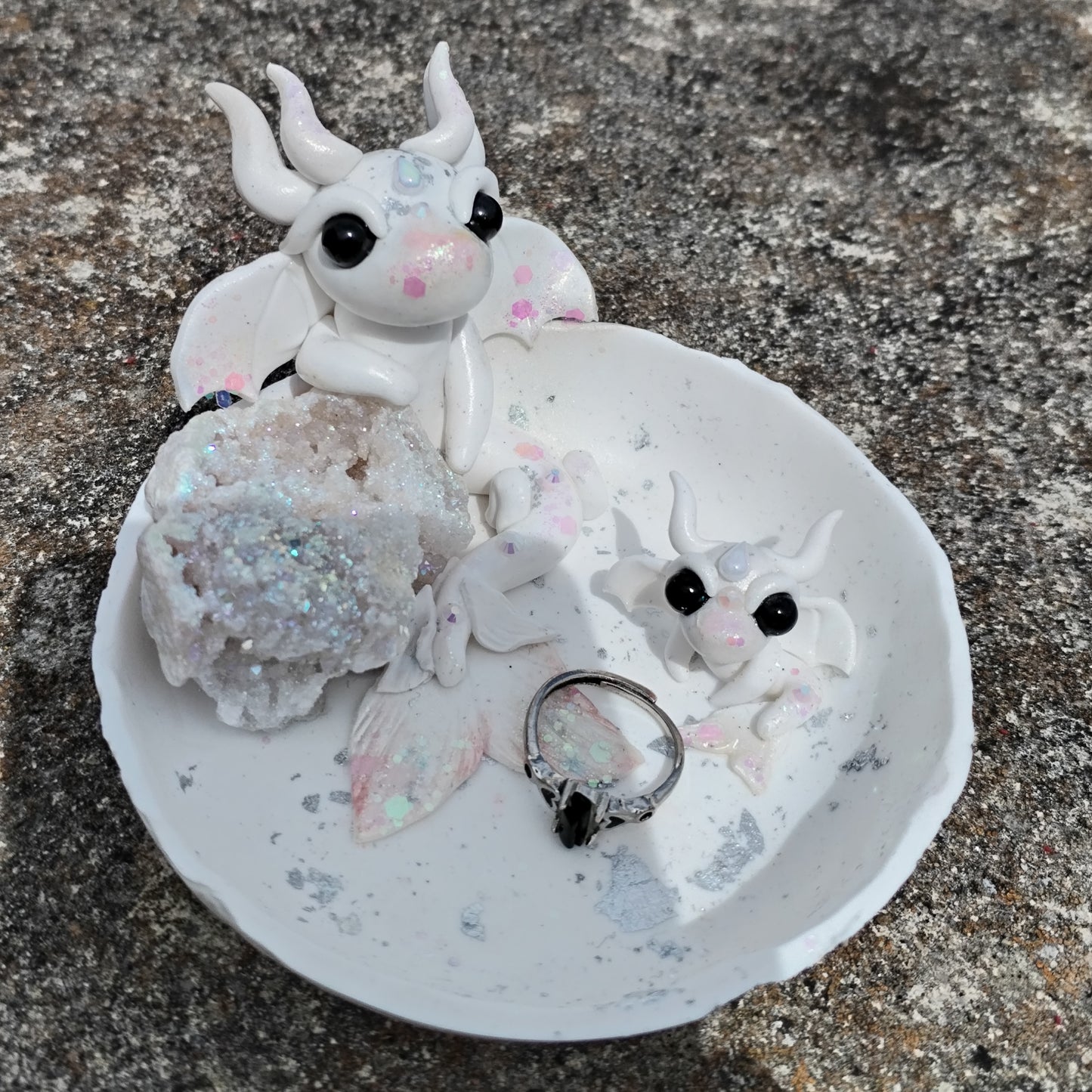 Trinket Dish Crystal Dragon