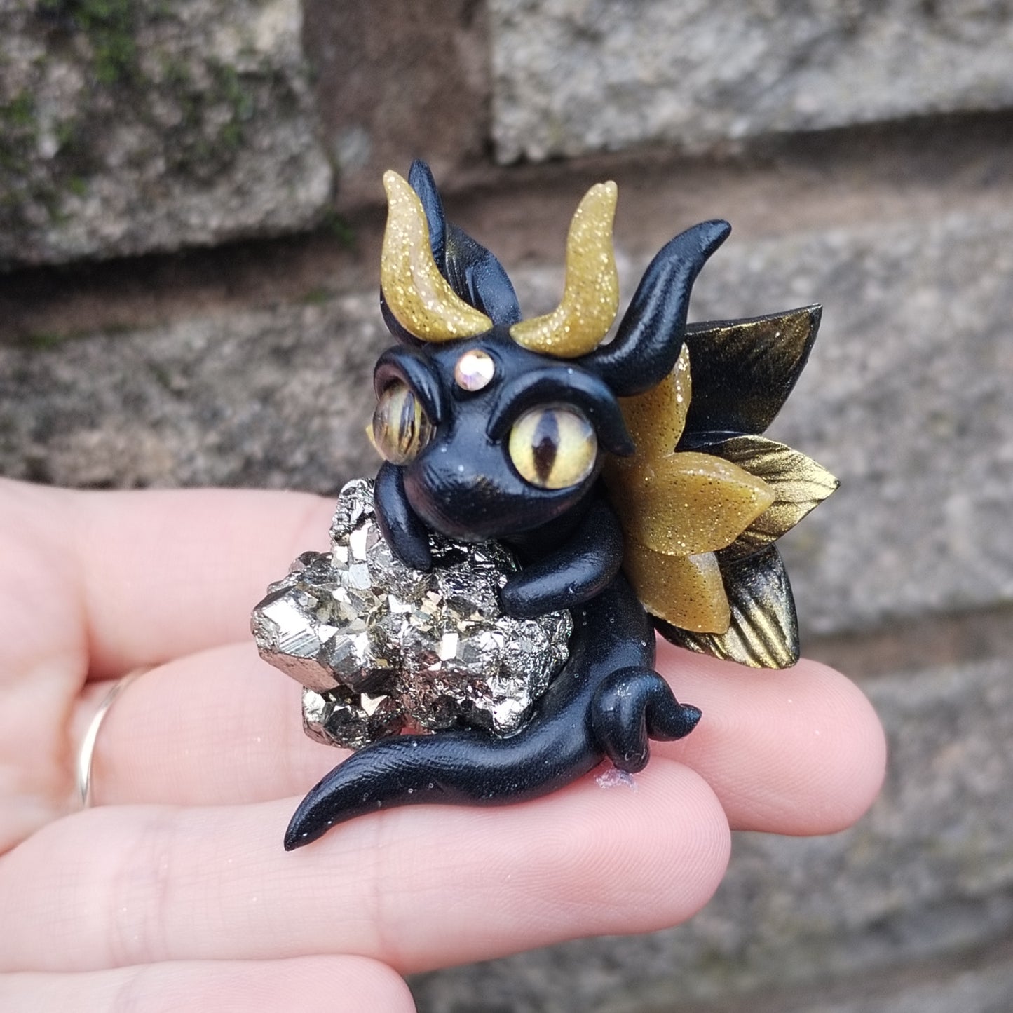 Pyrite Crystal Dragon