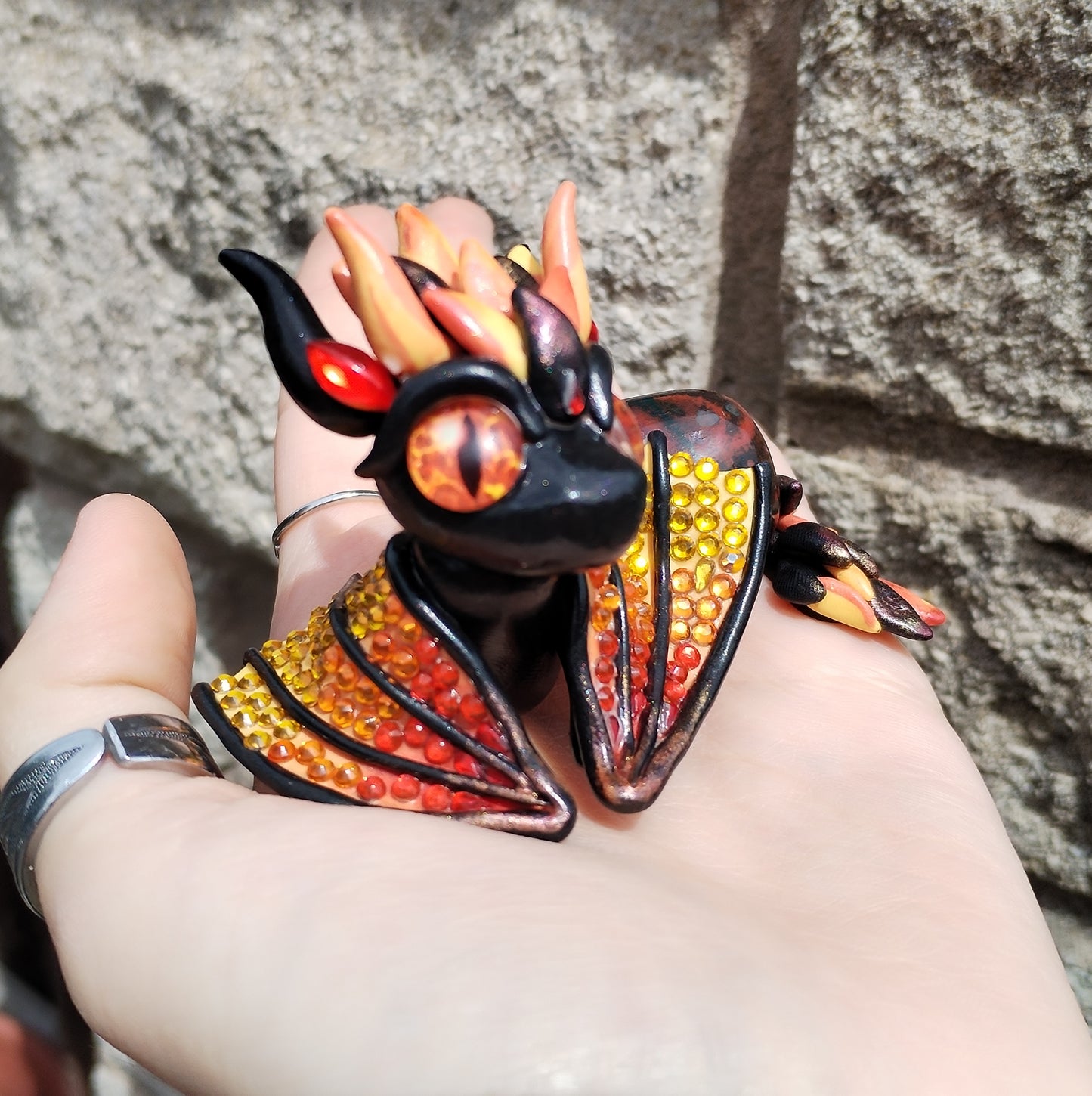 Mahogany Obsidian Crystal Dragon