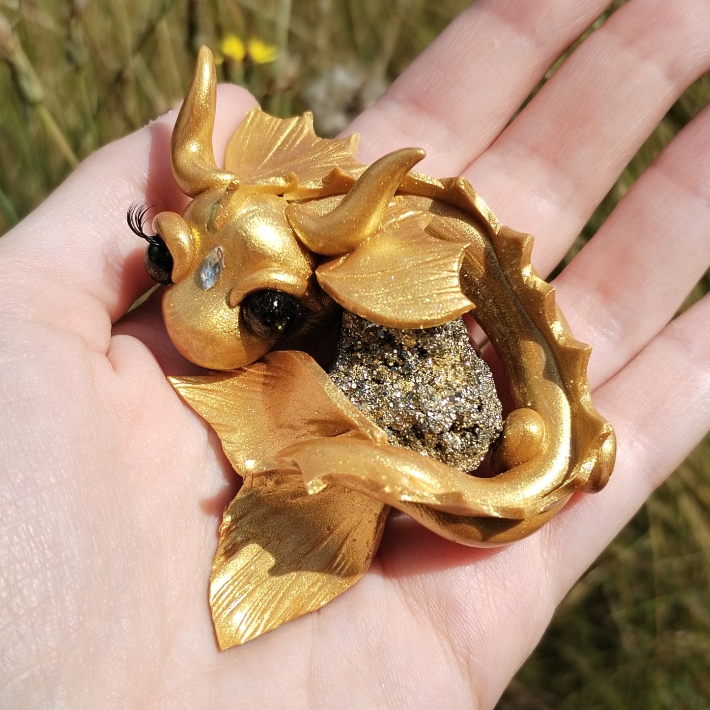 Pyrite Crystal Dragon