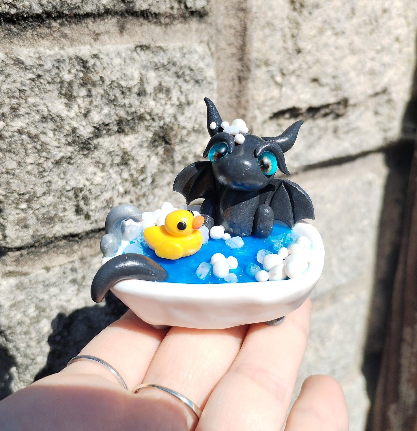 Bathtub Blue Lace Agate Crystal Dragon