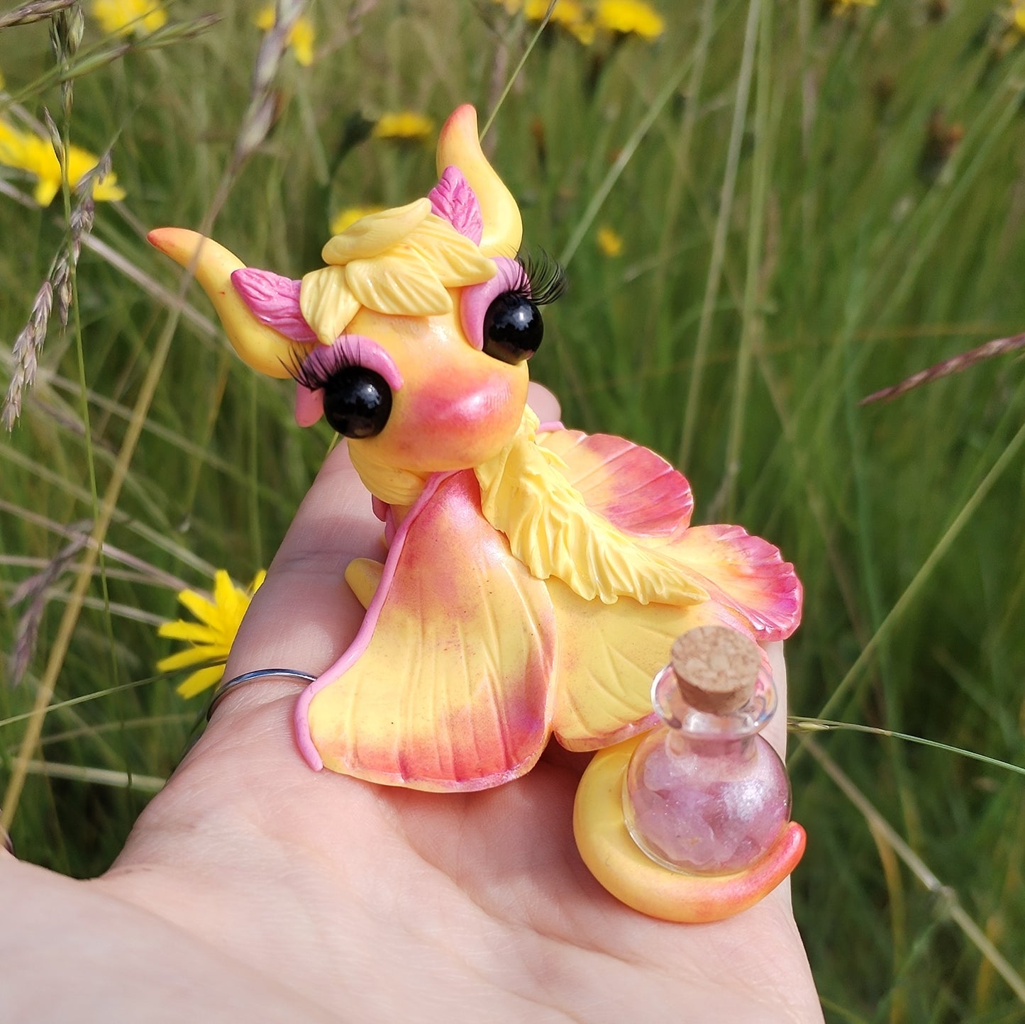 Rosey Maple Moth Crystal Dragon