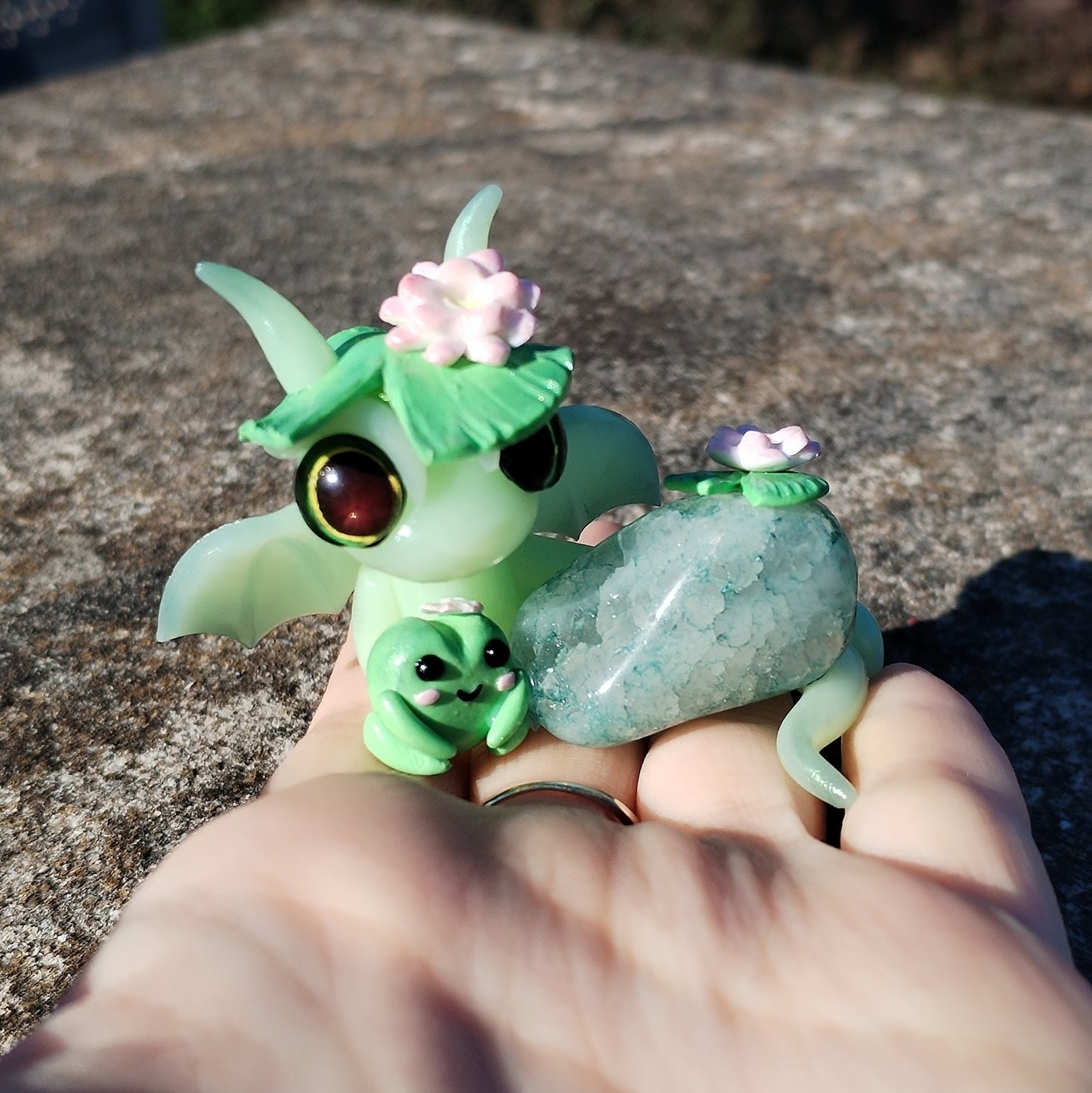 Crackle Quartz Crystal Dragon