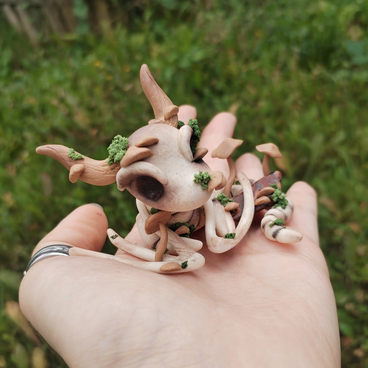 Skeleton Mushroom Crystal Dragon