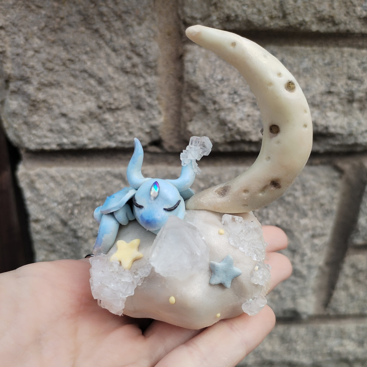 Crystallised Cloud Dragon Sculpture