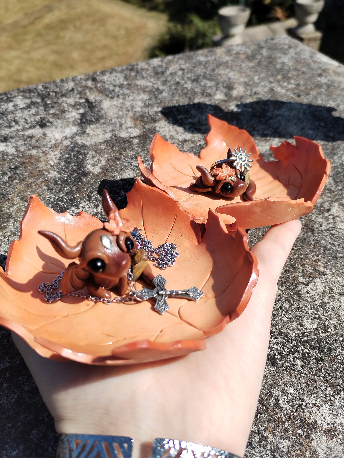 Autumn Trinket Dish Crystal Dragon