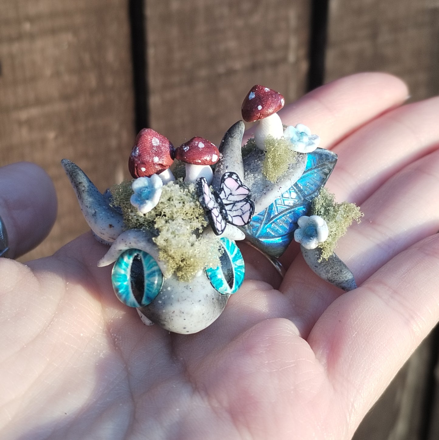 Labradorite Woodland Theme Crystal Dragon