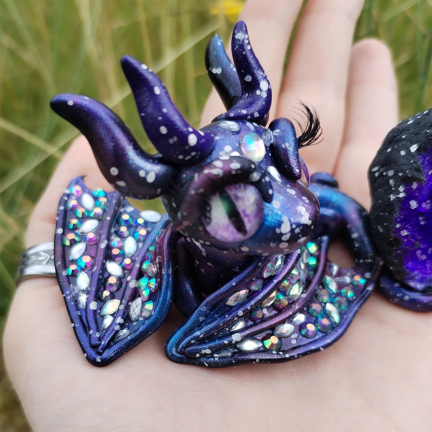 Purple Geode Crystal Dragon