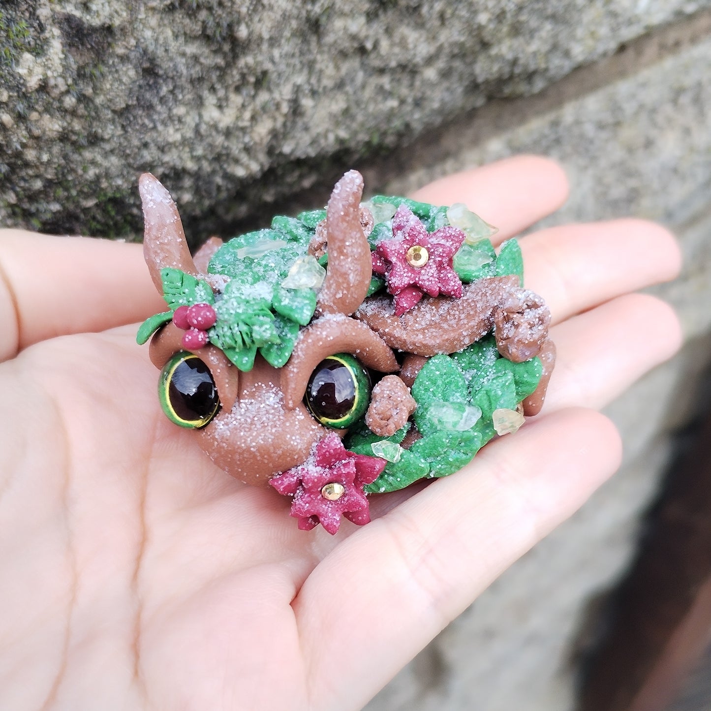 Citrine Wreath Crystal Dragon