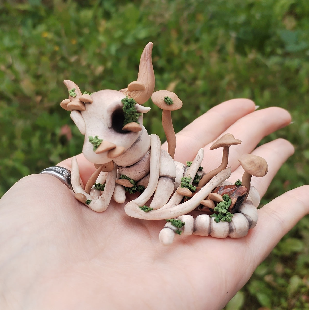 Skeleton Mushroom Crystal Dragon