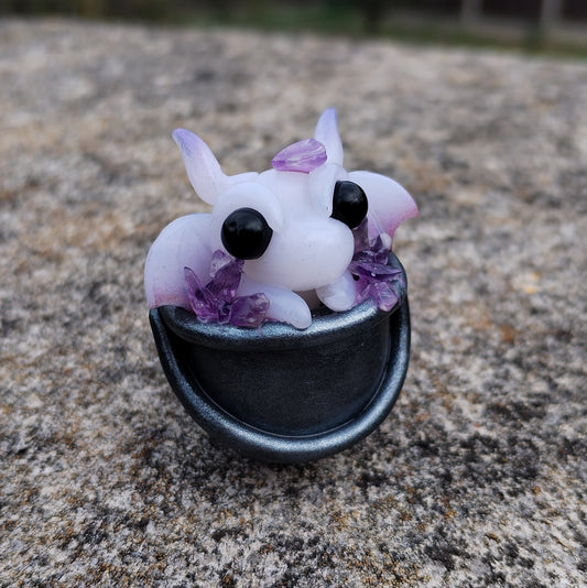 Amethyst Cauldron Crystal Dragon
