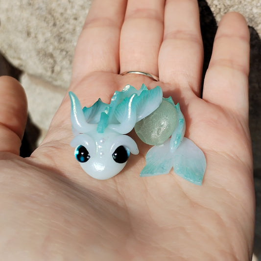 Sea Glass Baby Water Crystal Dragon