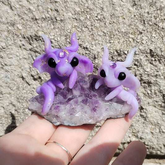 Amethyst Crystal Dragons