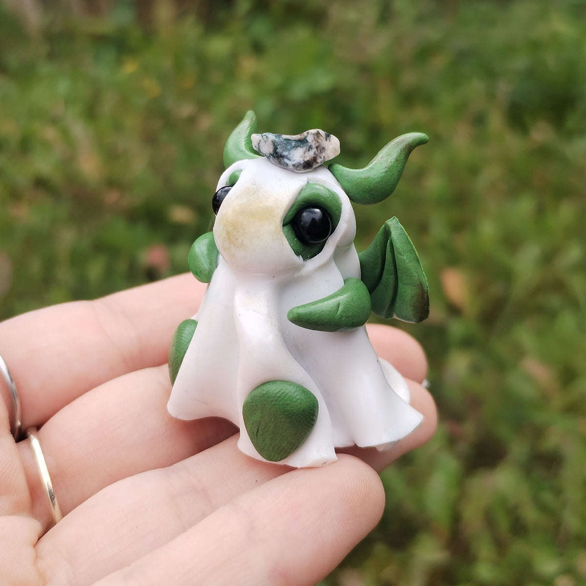 Moss Agate Ghost Crystal Dragon