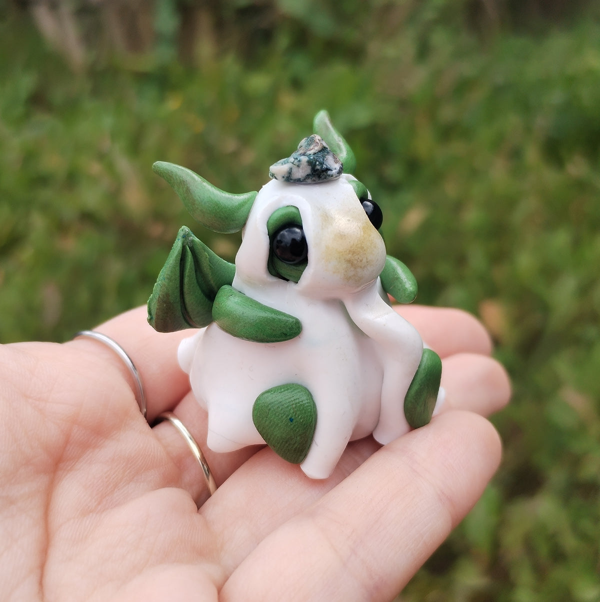 Moss Agate Ghost Crystal Dragon