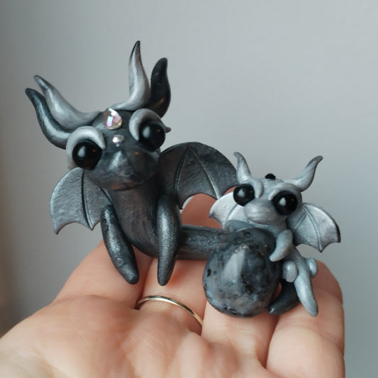 Larvakite Crystal Dragons