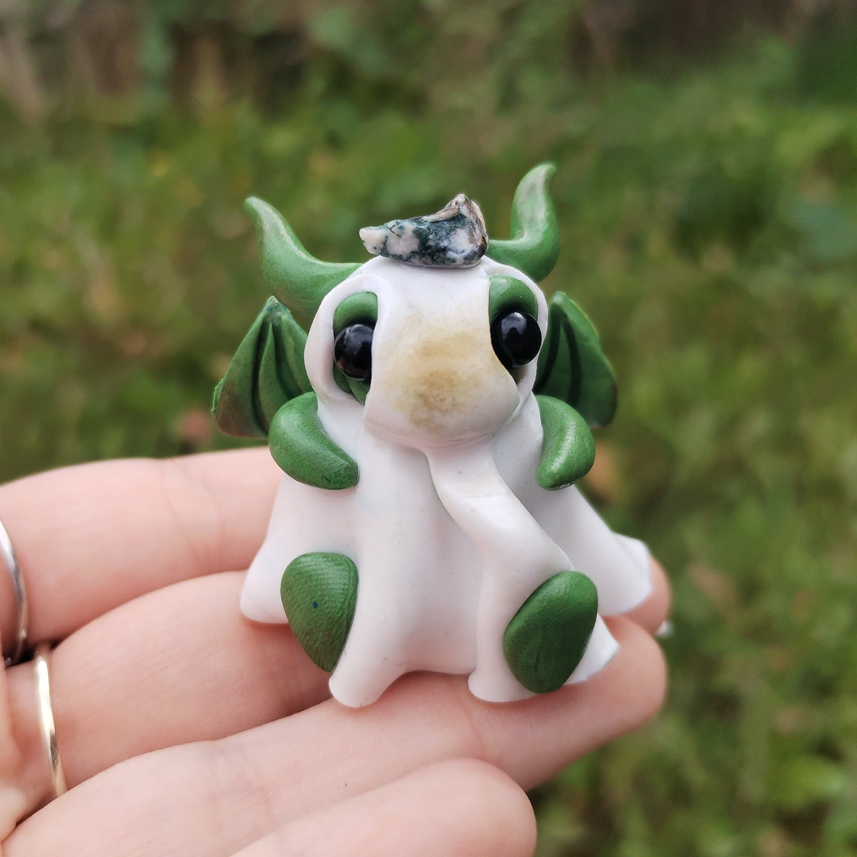 Moss Agate Ghost Crystal Dragon
