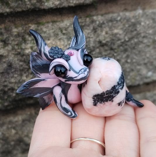Pink Zebra Jasper Crystal Dragon