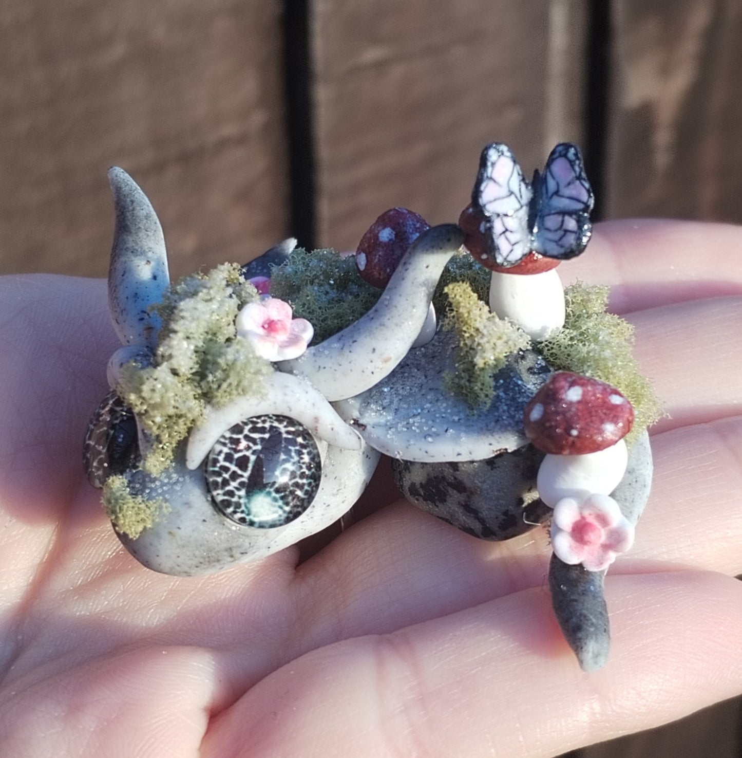 Dalmatian Jasper Woodland Theme Crystal Dragon