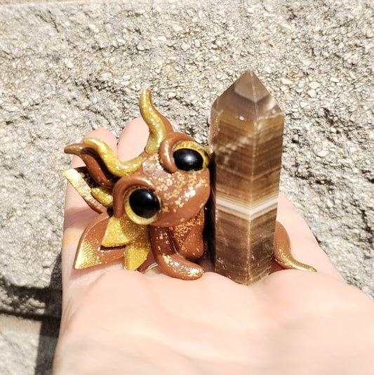 Espresso Calicite Crystal Dragon
