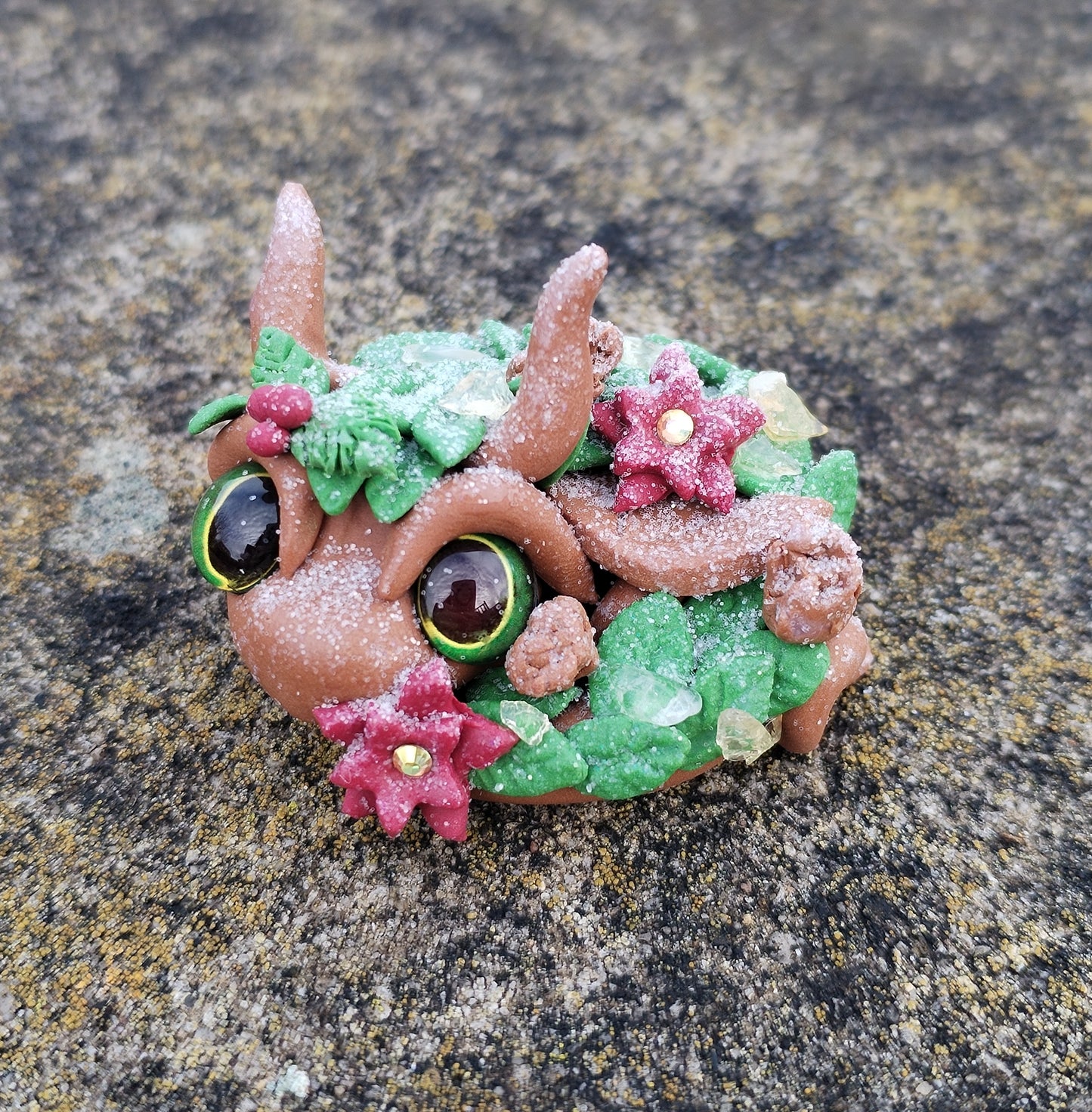 Citrine Wreath Crystal Dragon