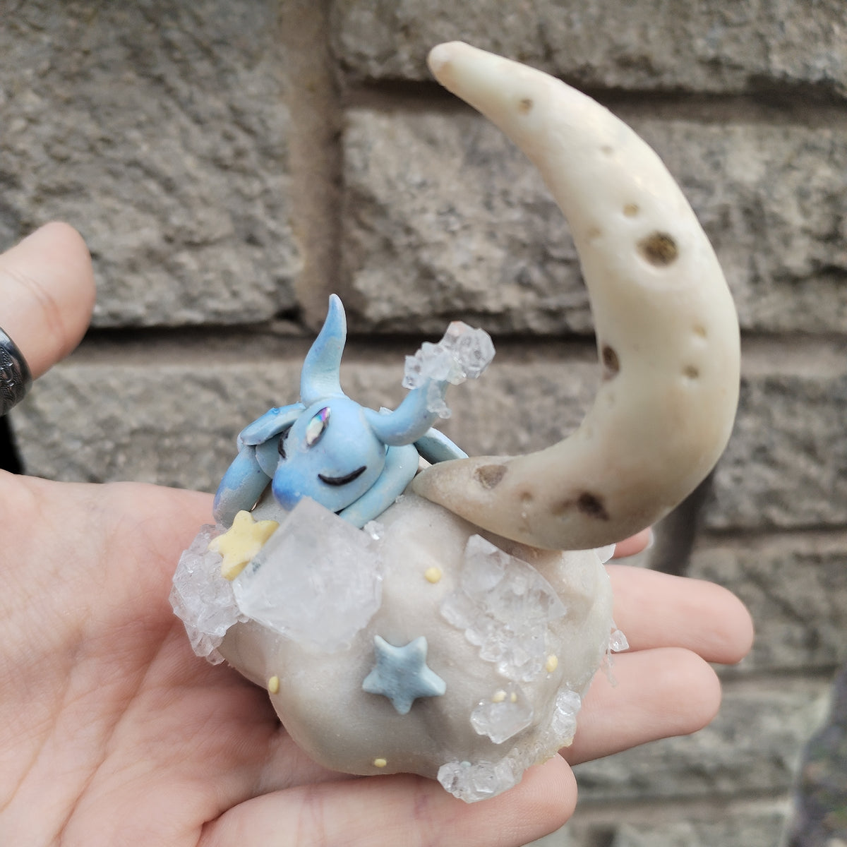 Crystallised Cloud Dragon Sculpture