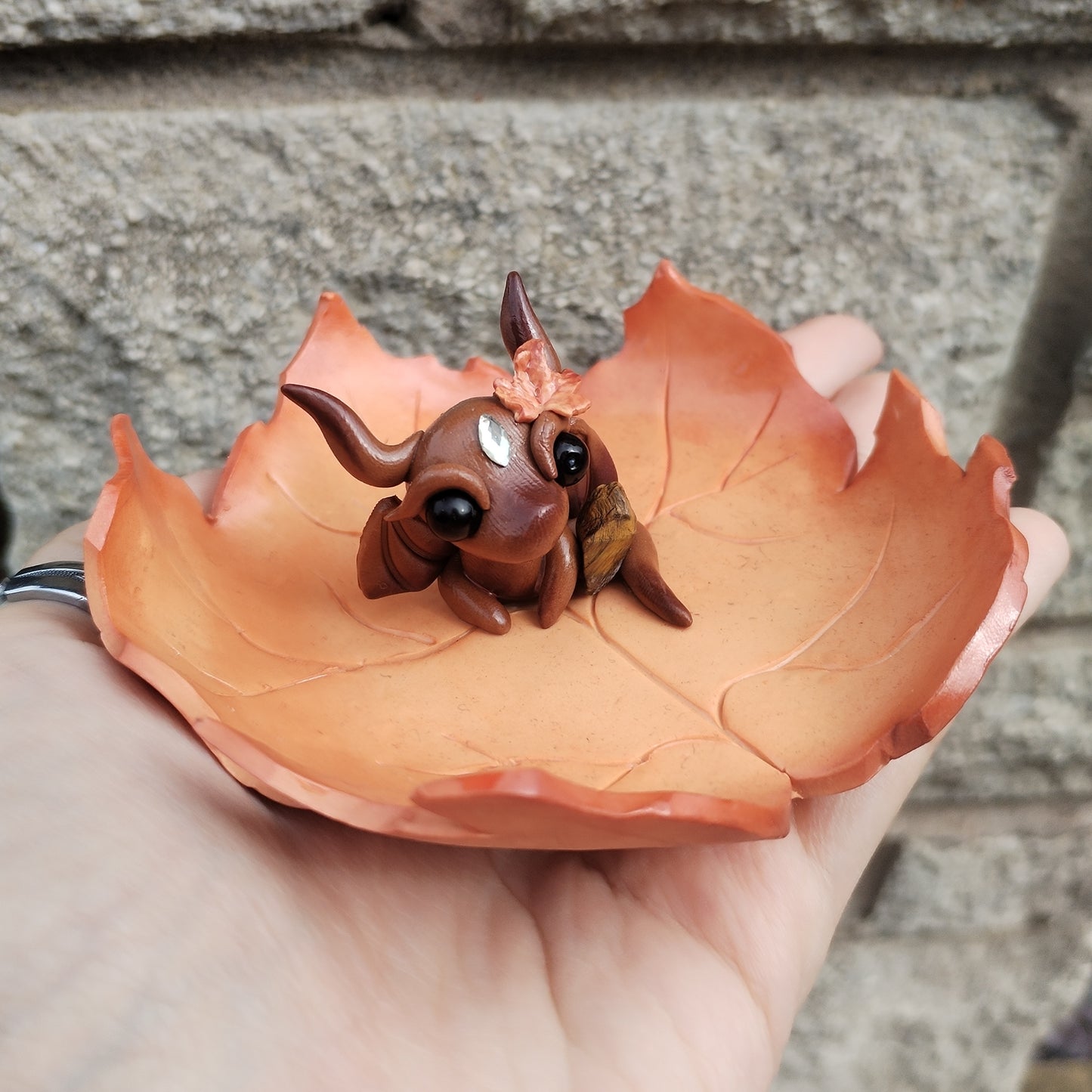 Autumn Trinket Dish Crystal Dragon