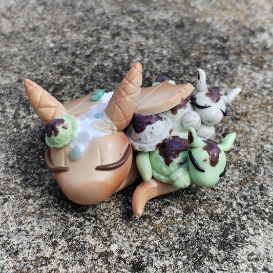 Ice Cream Themed Mixed Crystals Dragon Family