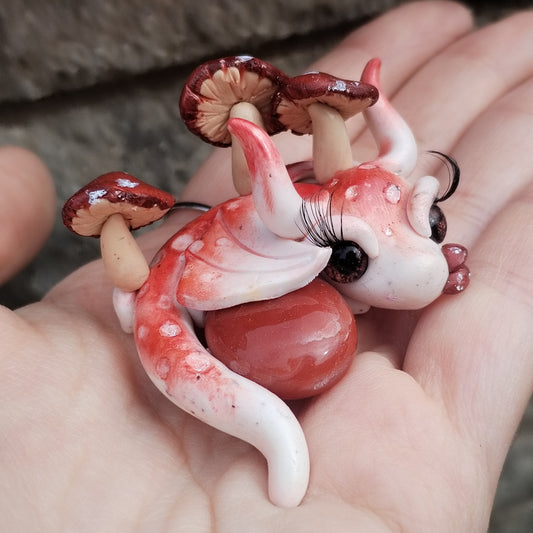 Carnelian Mushroom Crystal Dragon