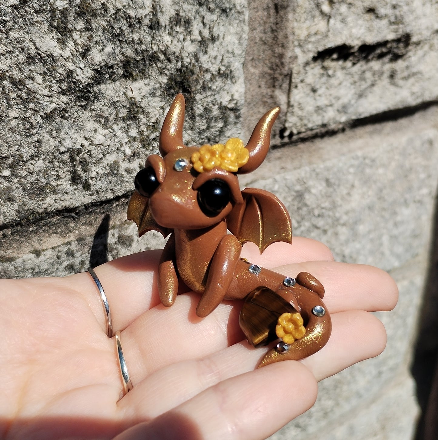 Tigers Eye Crystal Dragon
