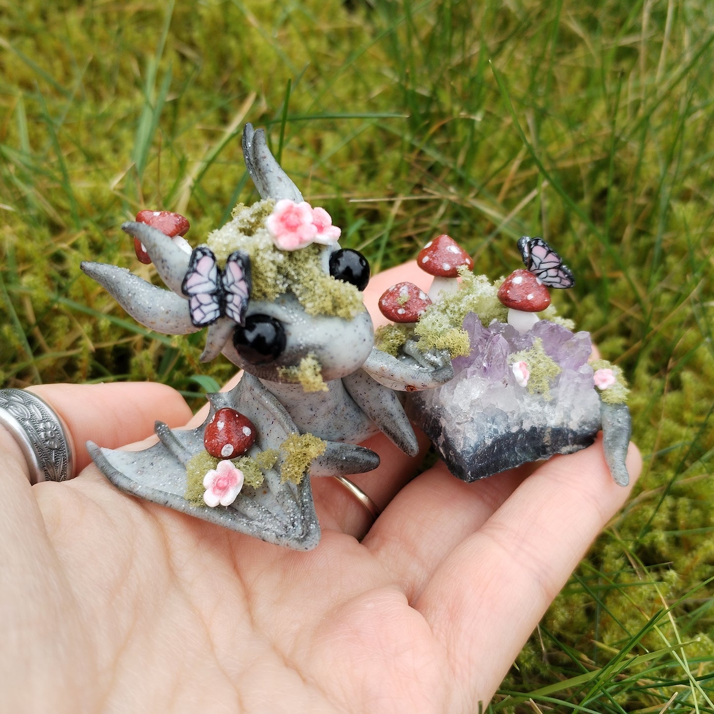 Amethyst Woodland Themed Crystal Dragon