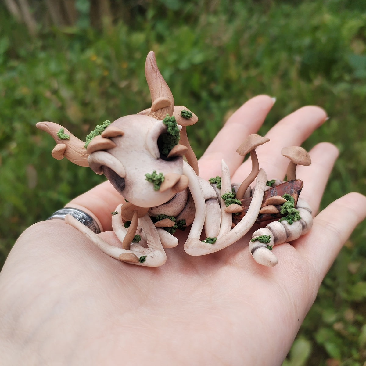 Skeleton Mushroom Crystal Dragon